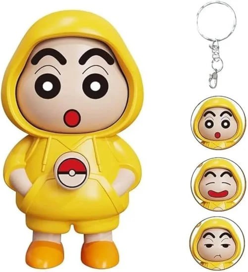 Toy Face Changing Doll Key Holder Cartoon Character Keychain for Gifts