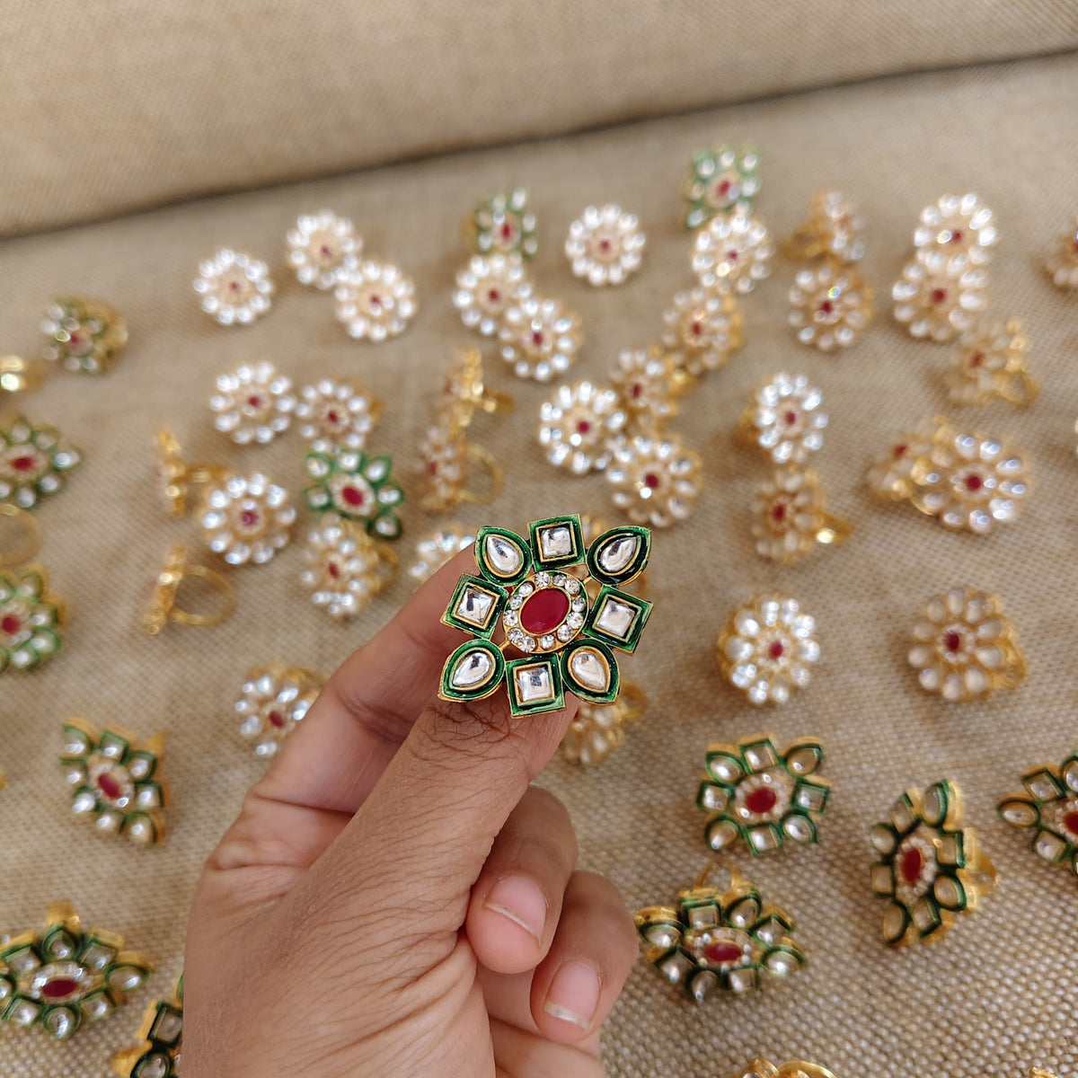 Kundan ring 1 pc