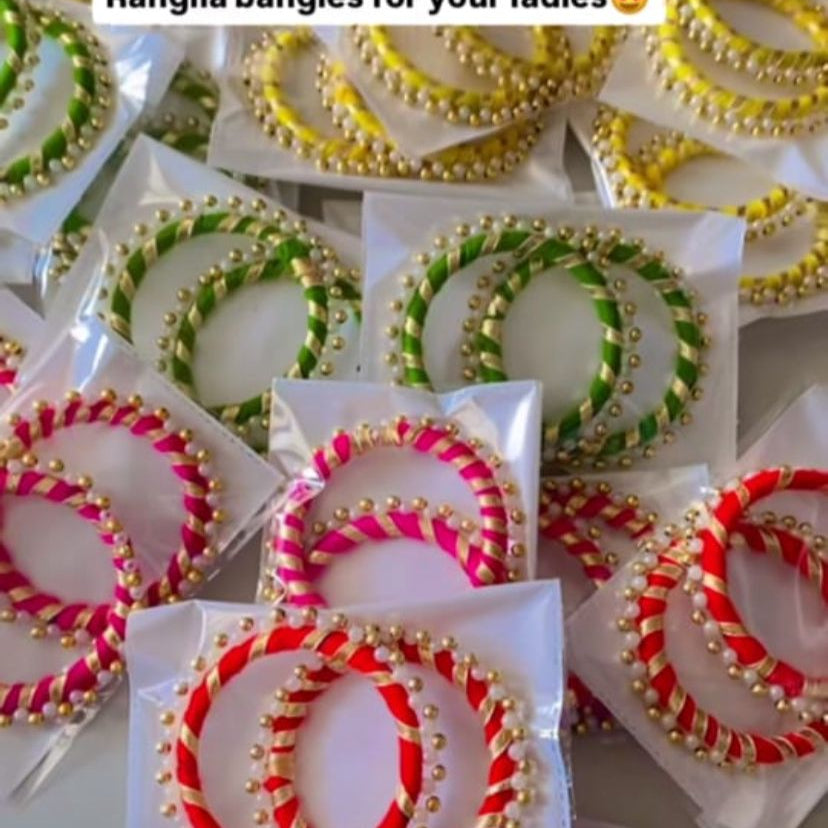 Thread moti bangles 2 pcs