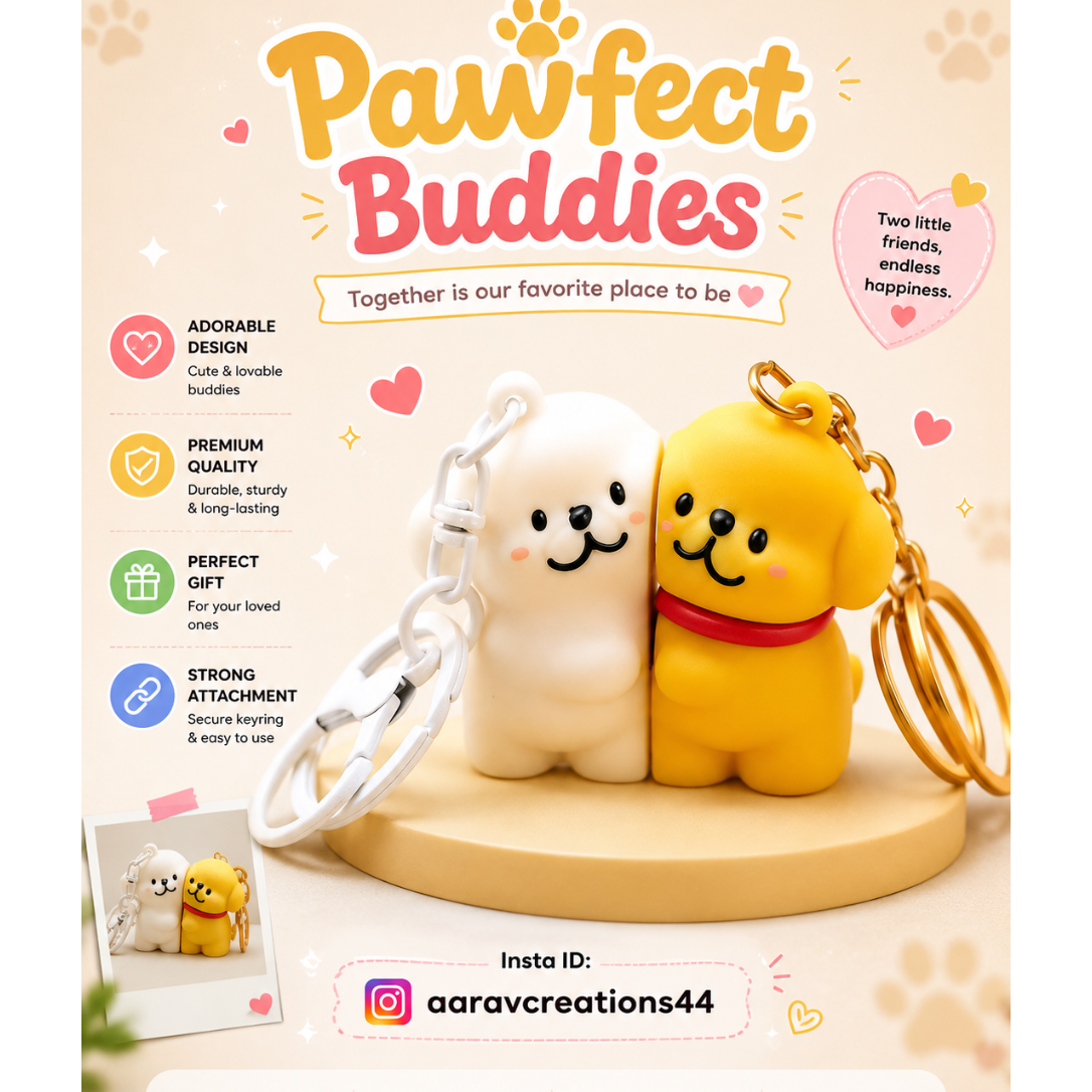 Couple Keychain pawfect Buddies