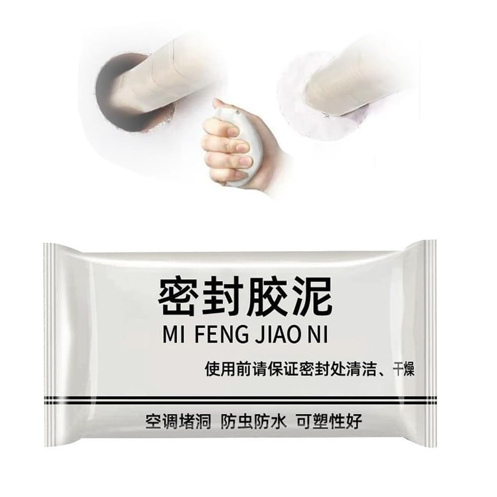 1 PCS Waterproof Wall Hole Sealing Glue Mud Clay 20g White Cement Putty for Cracks Gaps Doors Windows Pipes Anti-Rodent Mending Sealant for Air Conditioner & Drywall Repair