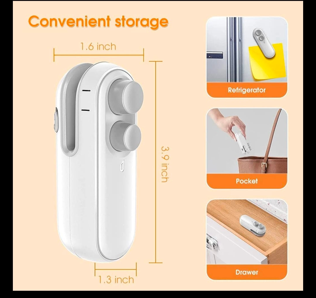 Sealing Machine for Food Packets - Portable Handheld Sealing, Snacks, Chips, Fresh Storage - Mini Sealing Machine