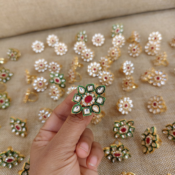 Kundan ring 1 pc