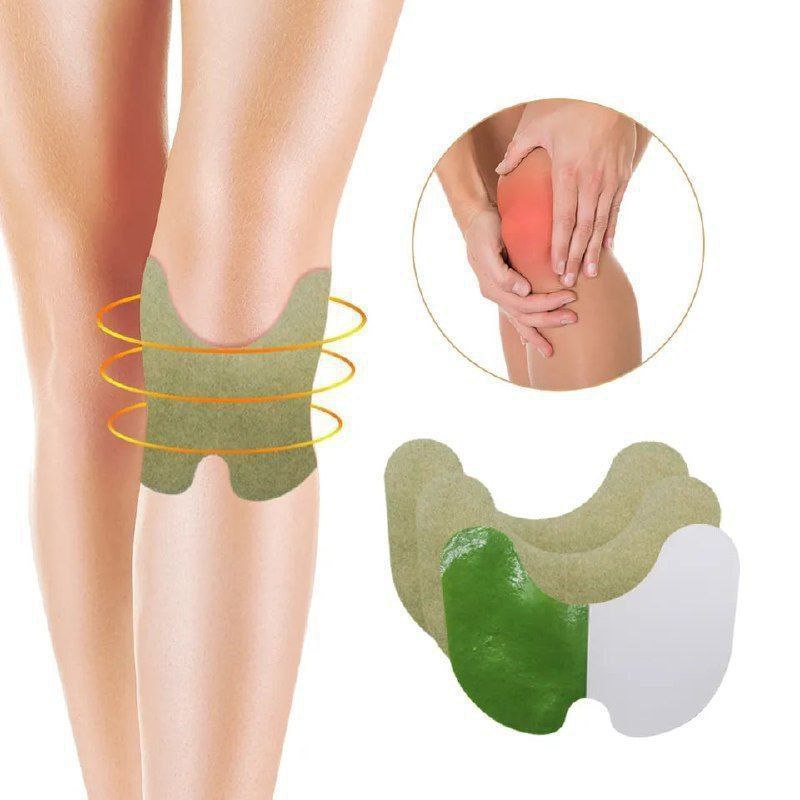 Herbal Knee Pain Relief Patches for Arthritis Inflammation Patch Stickers Natural Wormwood Extract | Arthritis & Joint Support | Knee Discomfort Relief Stickers – 10 Pieces