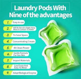 Laundry Detergent Pods for Washing Machine | Powerful Stain Removal & Fresh Fragrance | For Top & Front Load pack of 10 pods