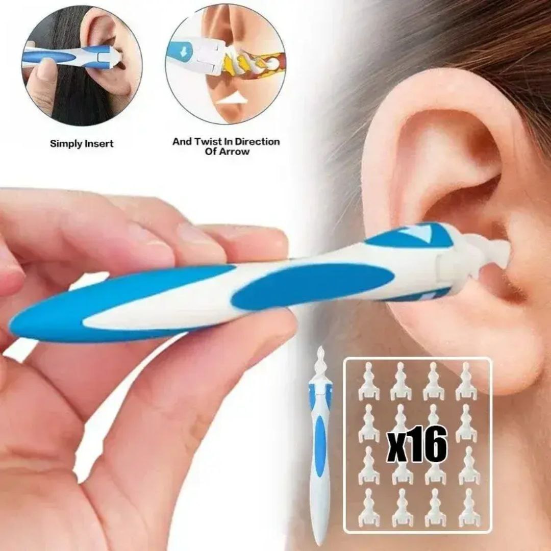 Earwax Removal Product, comes with 16 Soft and Flexible Replacement Heads, Ear Cleaner, The Most Suitable for Removing Earwax, Earwax Removal Tool, The Best Choice for Removing Earwax