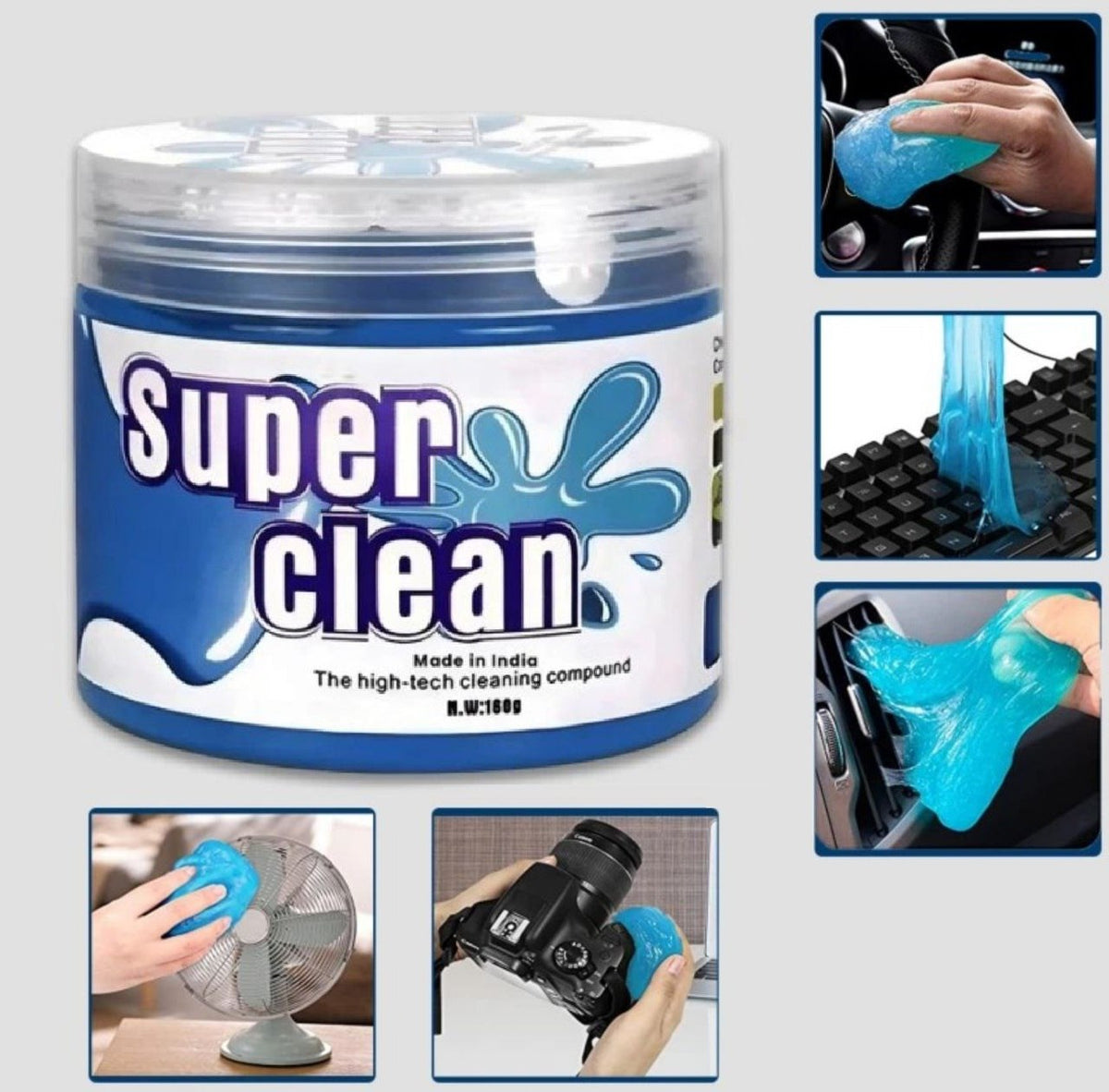 Car Dust Cleaning Gel Slime Scented Ac Vent Interior Dust Dirt Cleaner Remover Gel Slime Jelly Putty Kit for Dashboard Keyboard Laptop
