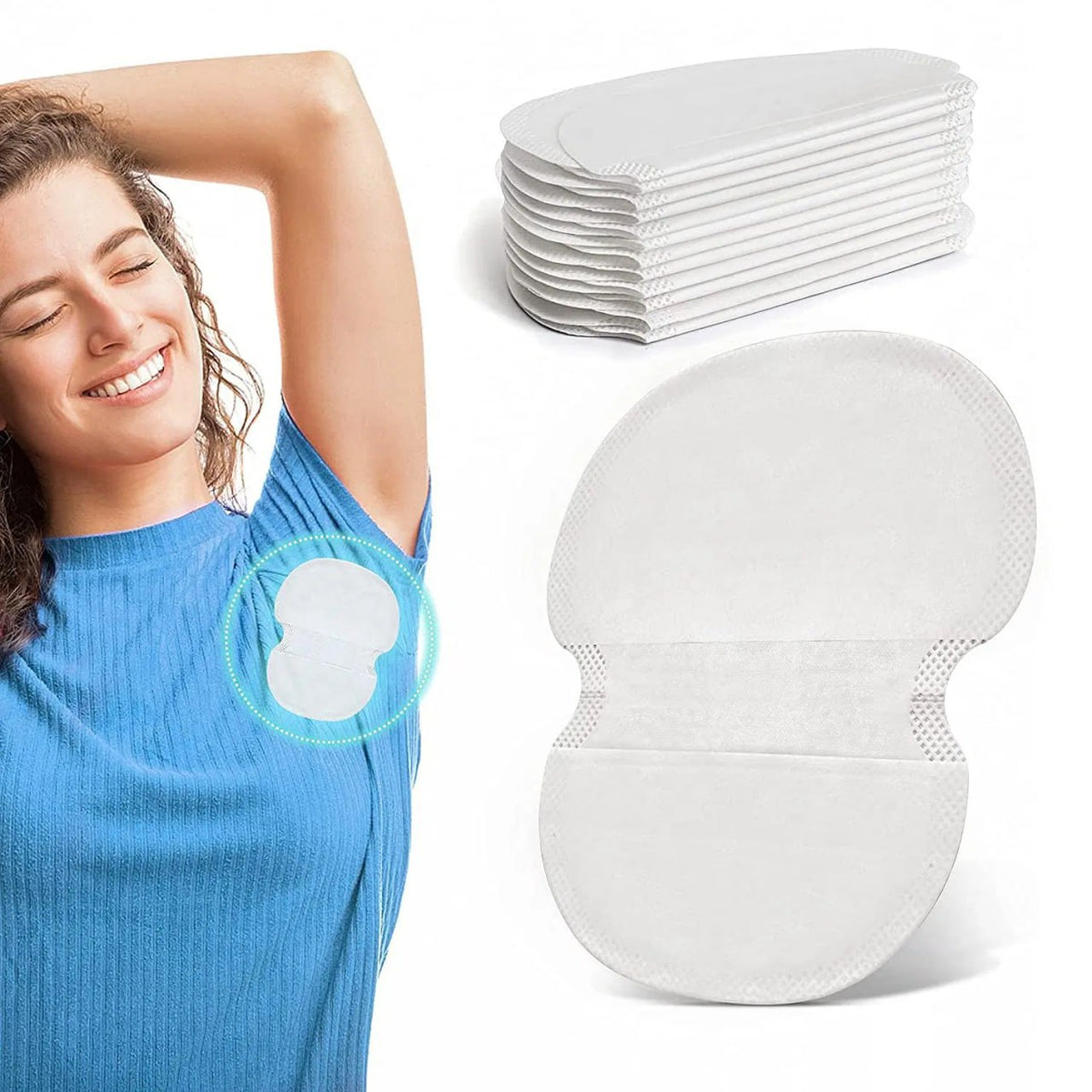 Underarms Sweat Pads Disposable Highly Absorbent Sweat Pads Cotton Anti Allergic, Anti Bacteria, Anti Smell For Men And Women