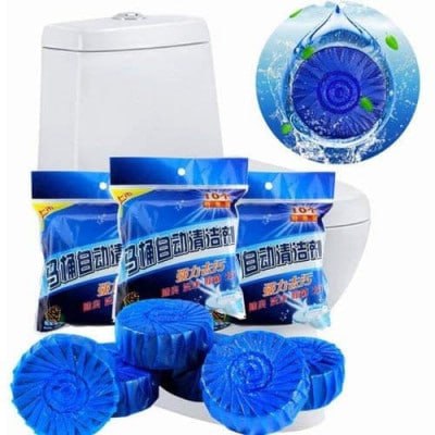 Flush Tank Cleaner Tablet - 10 Automatic Toilet Flush Tablets for Stain Removal, Deodorizing & Long-Lasting Cleaning, Septic Safe Toilet Tablets for Freshness