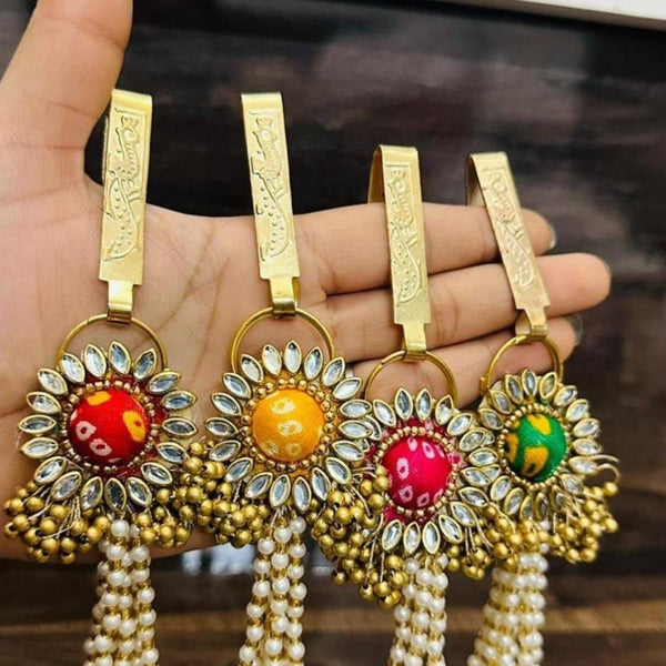 Kundan Flower Keychains (1 pc )