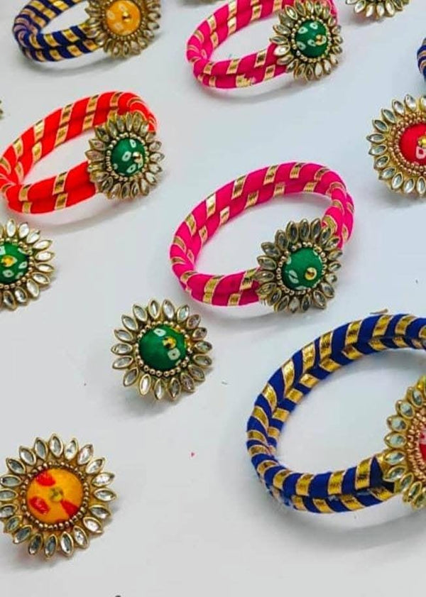 Bandhej Bangle ring combo