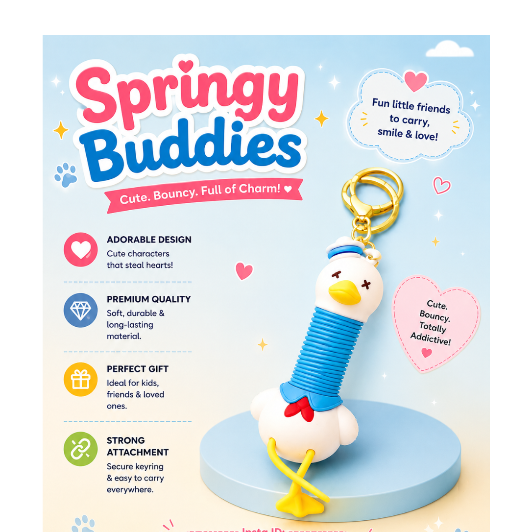 Springy Buddies Keychain