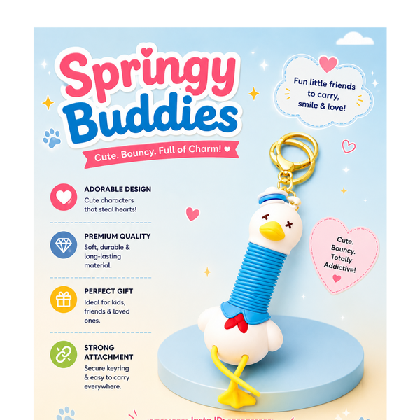 Springy Buddies Keychain