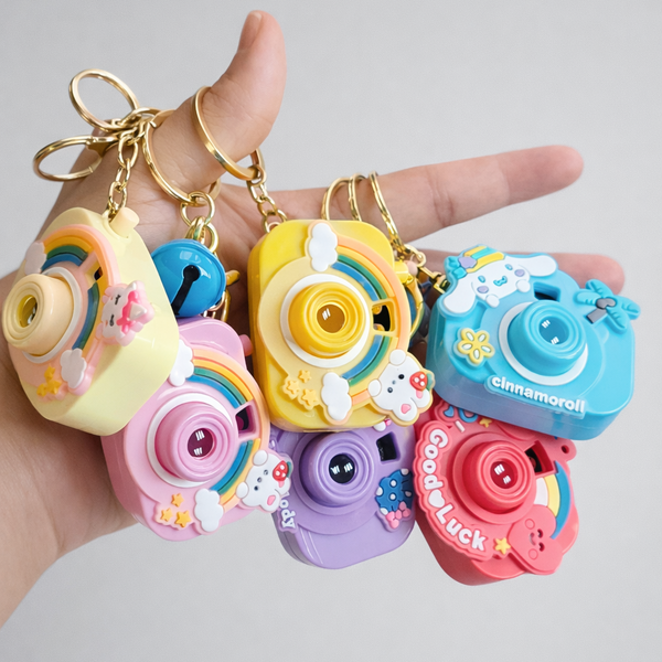 Cute Cartoon Projection Camera Keychain