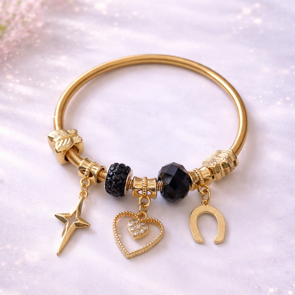 Midnight Glam charm Bracelet