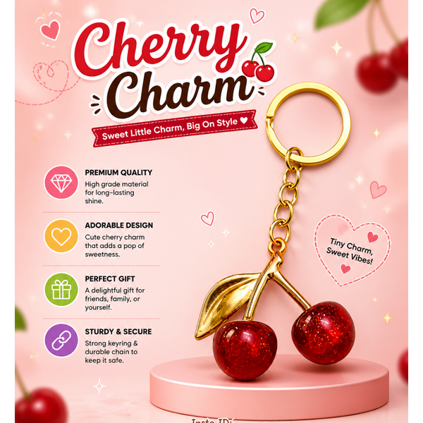 Cherry Charm keychain