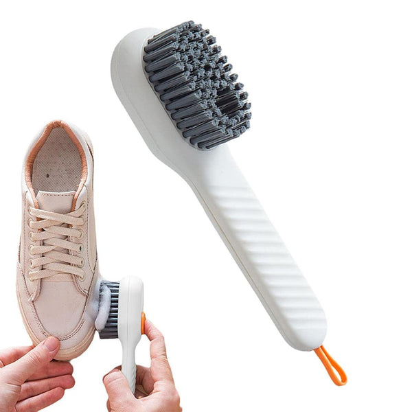 1Pcs Multifunctional Liquid Shoe Cleaning Brush with Soap Dispenser, Shoe Laundry Brush Scrub Brushes for Cleaning, Soft Bristle Cleaning Brushes for Household Use Bathroom Kitchen