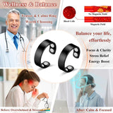 Pack of 1 Magnetic metal Ring Diabetes Control Blood Sugar Management Therapy Health Ring for Acupressure - Migraine Ring Migraine Relief Ring (BLACK)